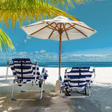 63*70*99cm Heightened Oxford Cloth Silver White Chair