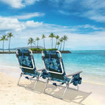 2-Pack Folding Backpack Beach Chair 5-Position Outdoor