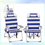 63*70*99cm Heightened Oxford Cloth Silver White Chair