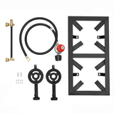 Portable Double Burner Outdoor Gas Stove
