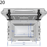 Camo 20 Quart Ice Chest Heavy Duty High Performance Roto-Molded Commercial Grade Insulated Cooler