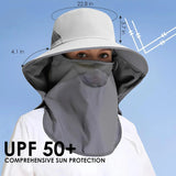 Outdoor Sun Hat Detachable Neck Face Flap