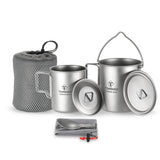 TOMSHOO 3PCS Titanium Pot