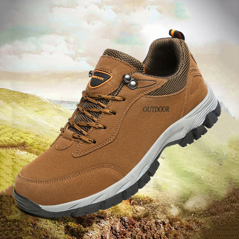 Men&#39;s Hiking Shoes Brand Suede Leather