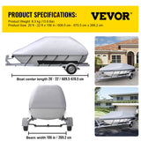 VEVOR 14-28 FT V Hull Boat Cover